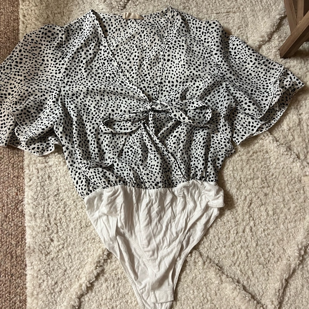 Black and White Polka Dot Bodysuit